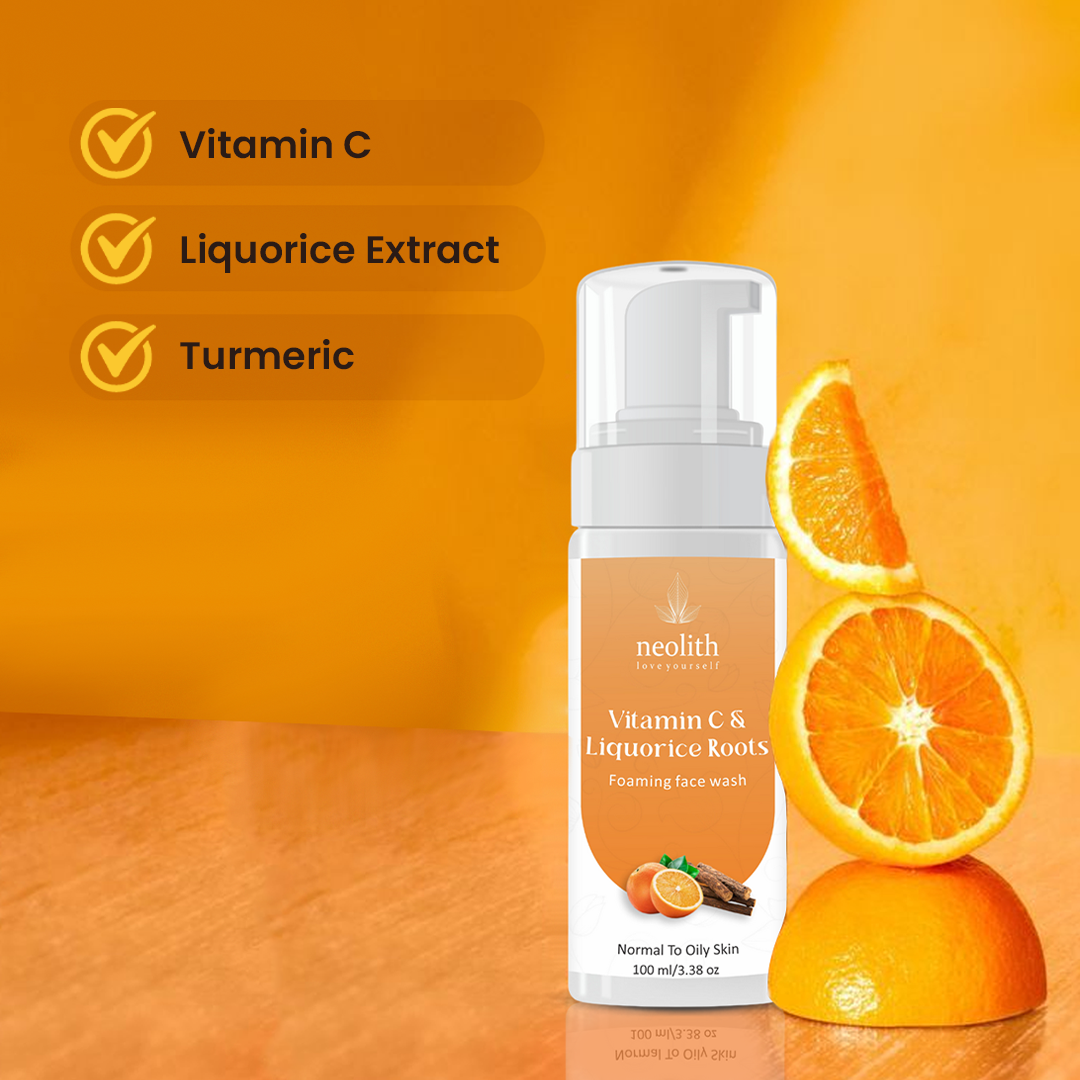 Vitamin C & Liquorice Root Foaming Face Wash || 92% Organic || 100 ML