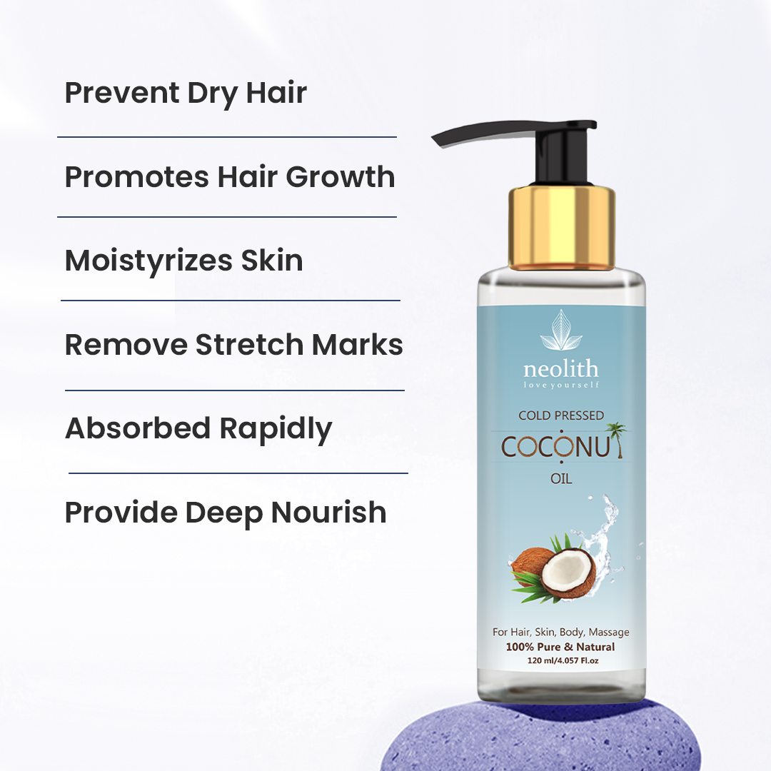 100% Pure Cold Pressed Coconut Oil - 120ml