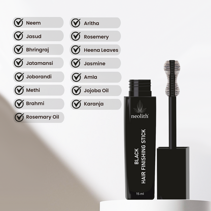 Black Hair  Finishing Stick Set Of 2