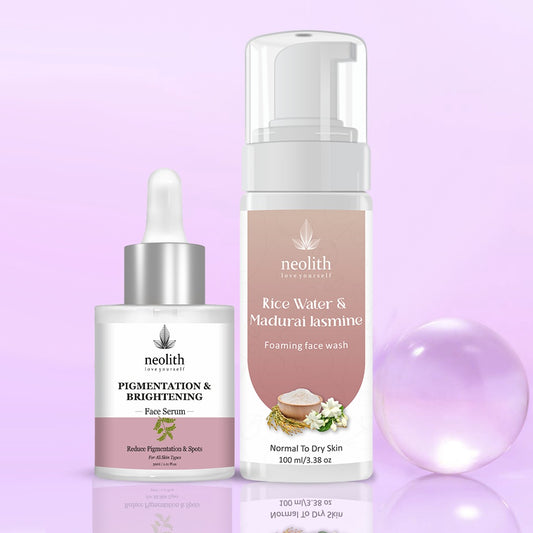 Pigmentation Serum & Jasmine Rice Water Face Wash Skin Brightening Combo