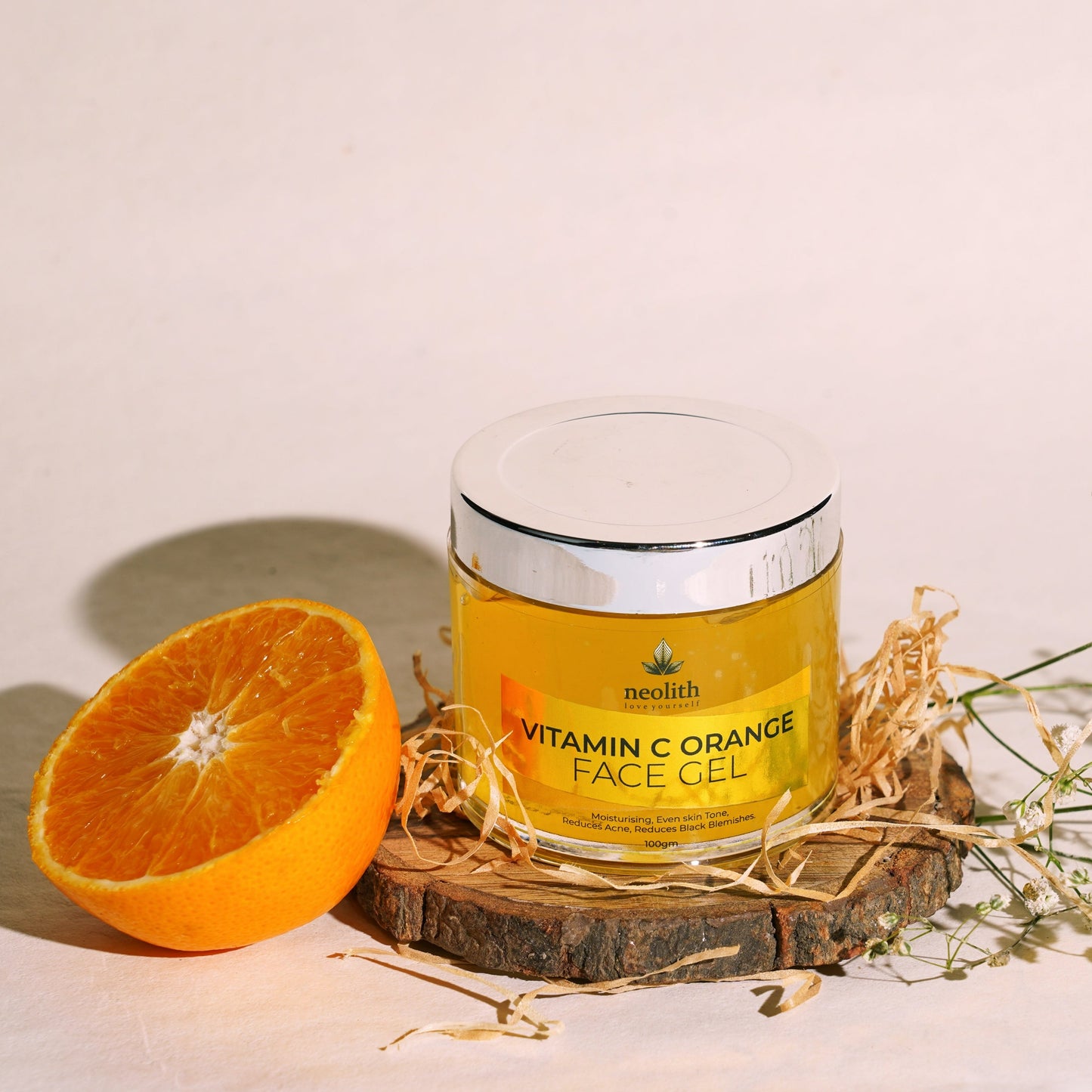 Neolith Vitamin C Orange Face Gel -Gel Scrub, Oil control, Hydrating, Refreshing, Cooling, Moisturizing, Skin brightening, Polishing | 100 gm