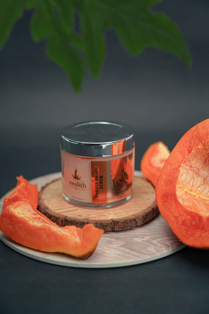 Neolith Papaya Detan Face & Body Scrub 100 gm | Tan removal, Deep cleansing, Revitalizing | Organic, Paraben & SLS Free