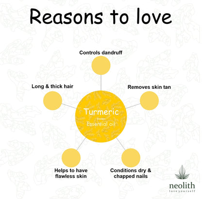 Neolith Turmeric Oil Essential Oil 100% Pure & Natural Therapeutic Grade, Undiluted, Organic For Hair & Skin, 15ml