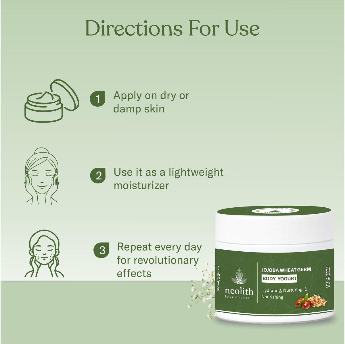 Jojoba Wheatgerm Body Yogurt with Moringa & Pentavitin || Lightweight Hydration | Instant Cooling