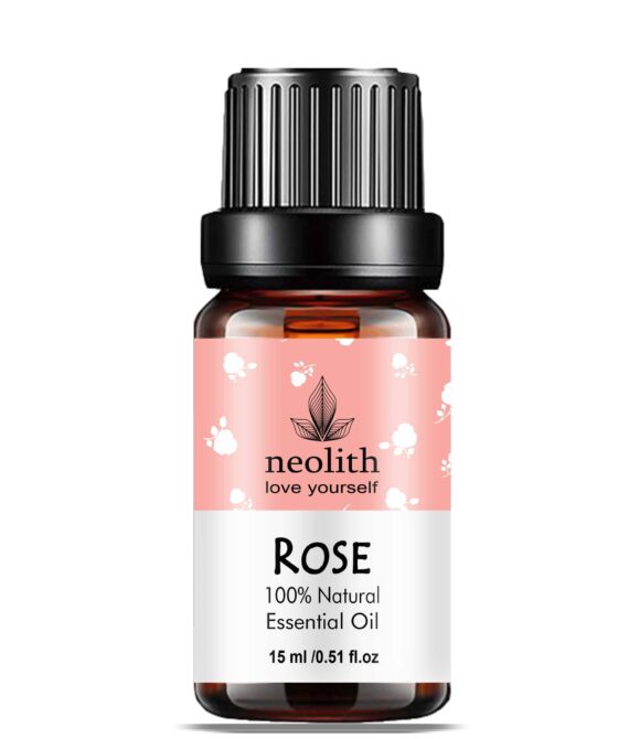 Neolith Pure & Natural Egyptian Rose Essential Oil || Therapeutic Grade, Steam Distilled Oil for Skin Care, Hair Care, and Aromatherapy, 15ML