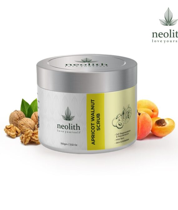 Neolith Apricot Walnut D Tan Scrub for Face & Body 100 Gm || Lip Scrub, Deep Cleansing, Revitalizing || Paraben, Silicon & SLS Free ||