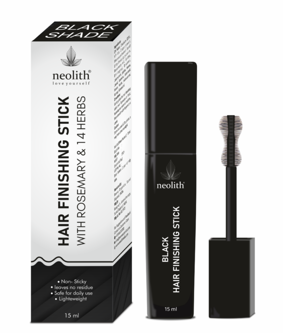 BLACK Hair Finishing Stick – 15ML Hair Serum Stick For Grey Hairs l Use As Hair Setting Stick l Non-Greasy & Non-Sticky l Anti Flyaway Baby Hairs